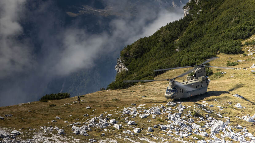 Chinook in de bergen.