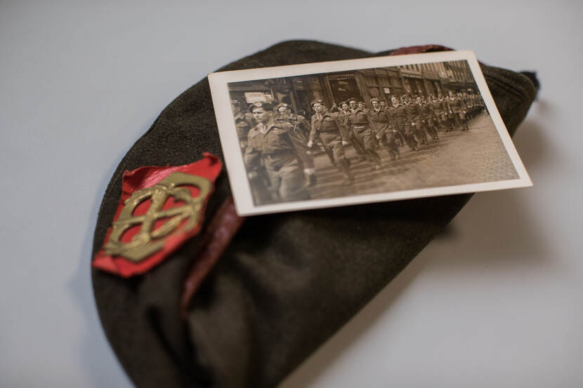 Baret stoottroepen en detachementsfoto.