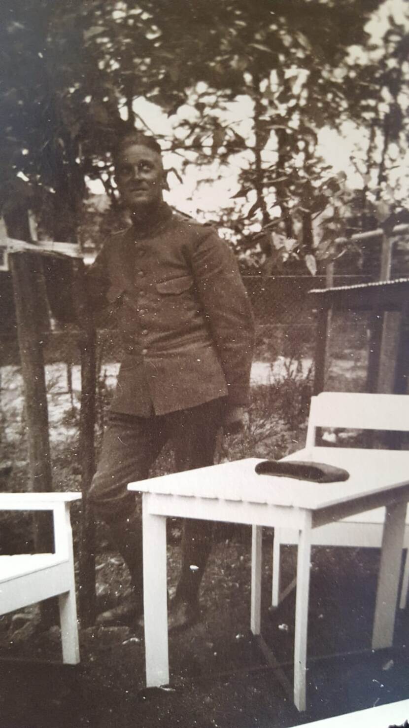 Historische foto van militair.