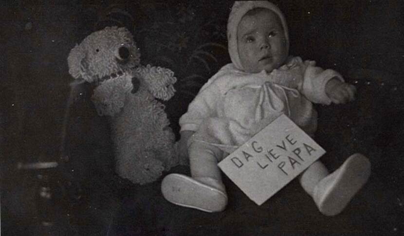 Historische foto baby.
