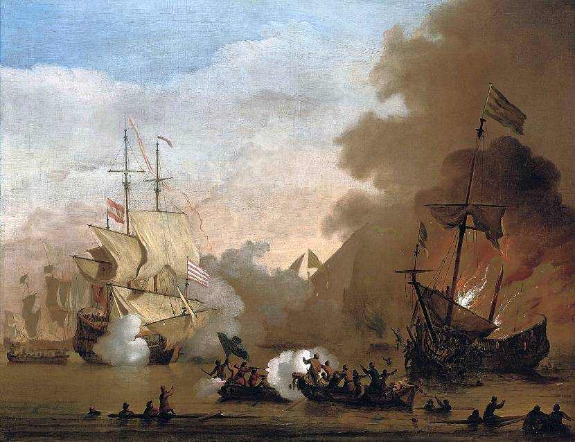 Schilderij met Barbarijse zeerovers.