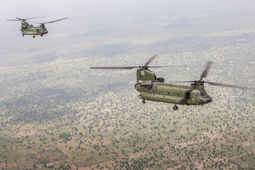 Chinooks boven Mali.