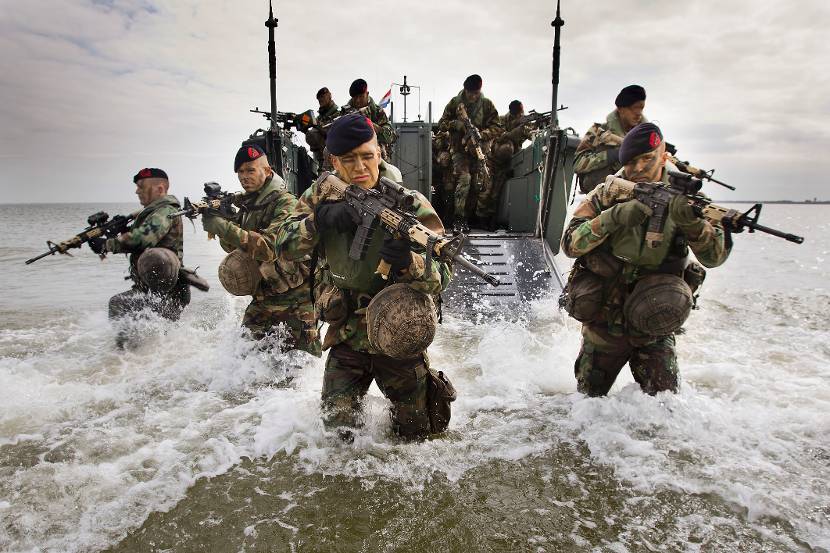 Mariniers in actie.