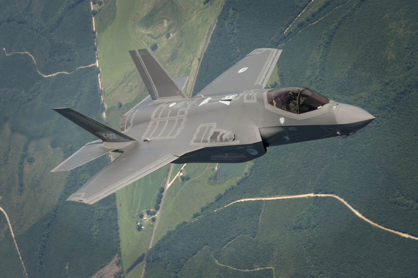 F-35 Lightning II-jachtvliegtuig.