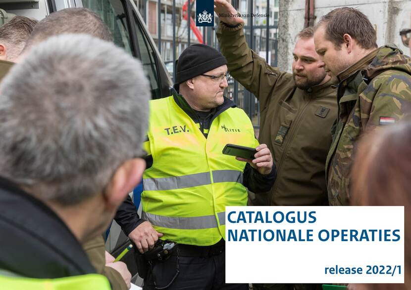 Cover Catalogus Nationale Operaties. Tekst cover: Catalogus Nationale Operaties release 2022/1.