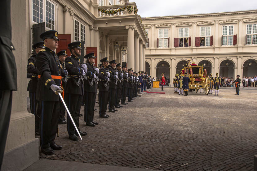 Ceremonieel tijdens Prinsjesdag bij Paleis Noordeinde.