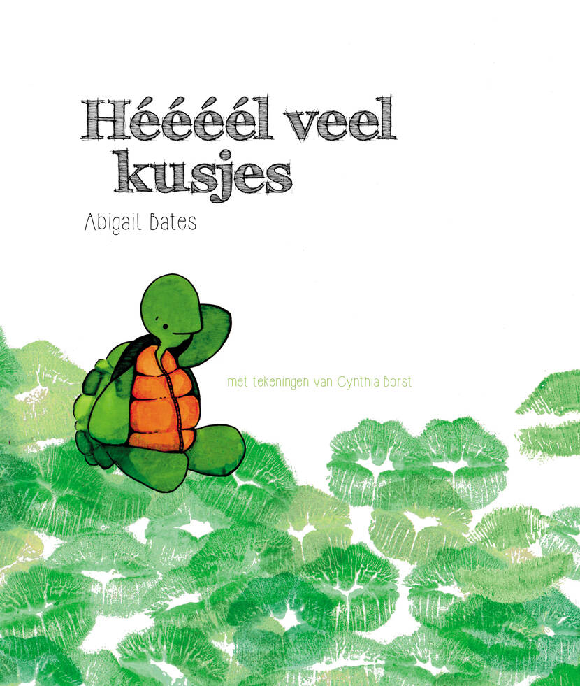 Cover thuisfrontboekje landmacht, met de titel: Héééél veel kusjes.