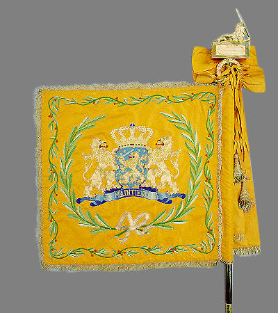 Vaandel Regiment Limburgse Jagers achterkant.