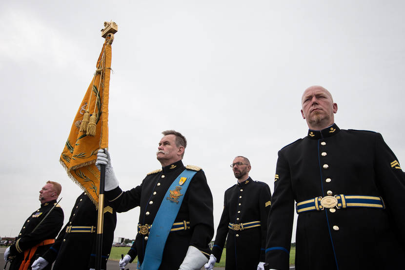 Luchtmachtreservisten tijdens commando-overdracht Commandant Luchtstrijdkrachten (2016).