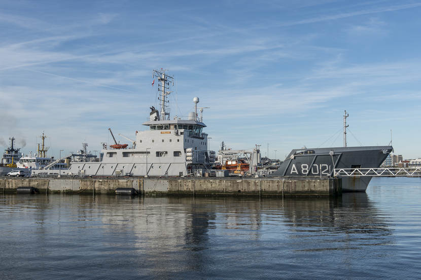 Hydrografisch opnemingsvaartuig Zr.Ms. Snellius.