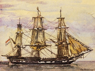 Korvet (klein fregat) Van Speijk, 1834-1842.
